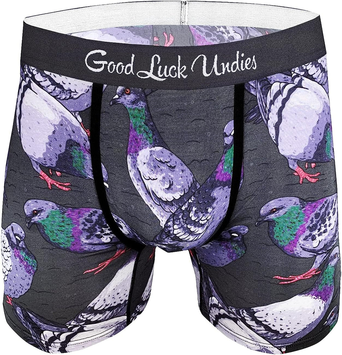 Good Luck Undies Men's AC/DC Boxer Briefs - Modal Viscose Blend Comfort Underwear
