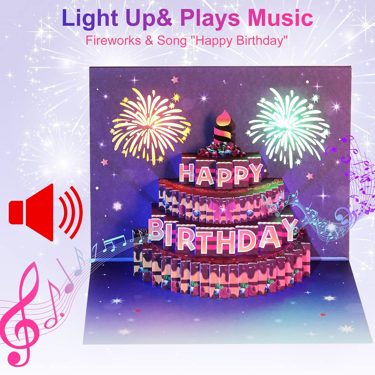 Buy 3D Pop Up Birthday Gift Card with Light and Music in Canada FOR ...