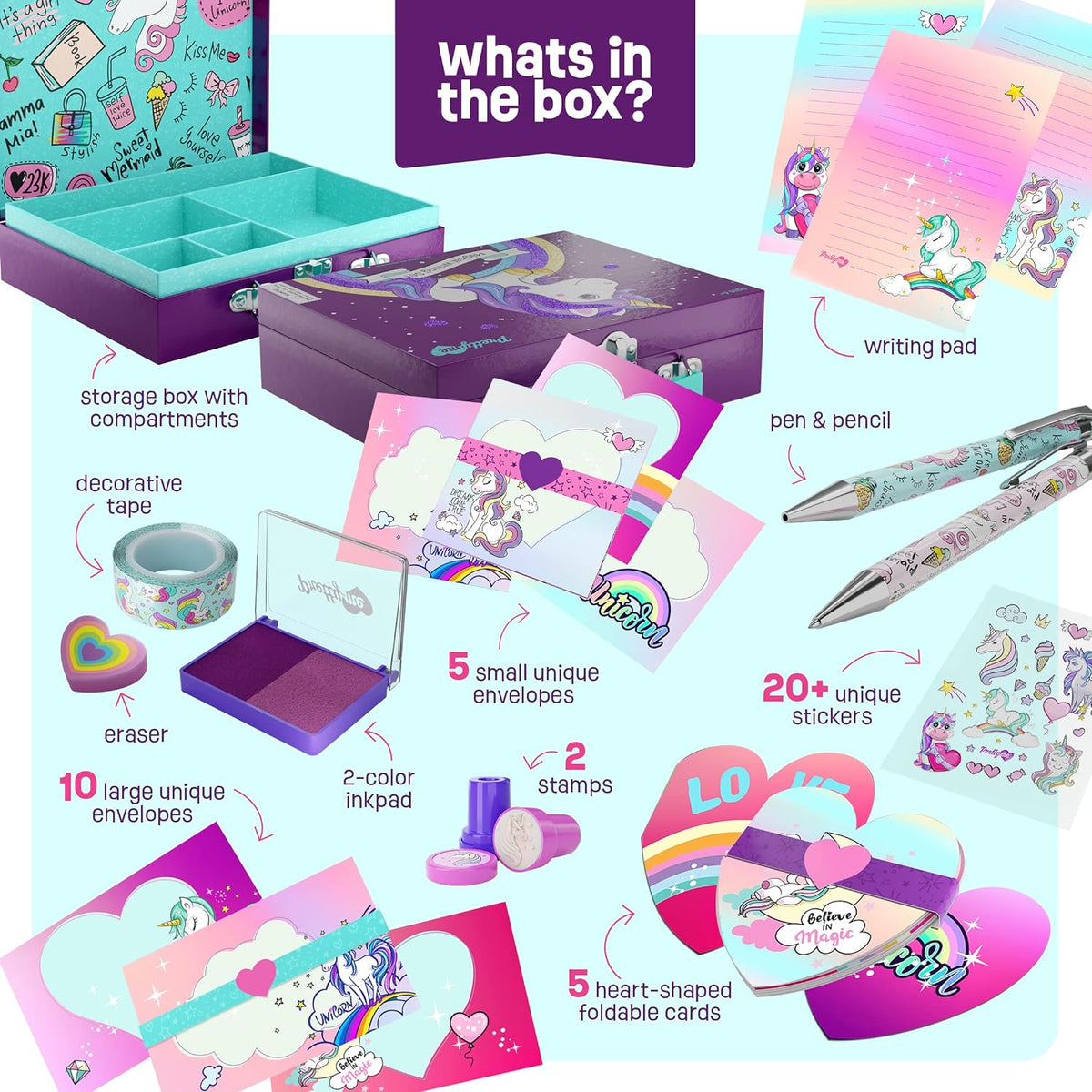 Buy Unicorn Stationery Set For Girls Ages 6 7 8 9 10 12 Year Old In 