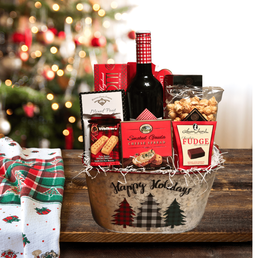 Buy Happy Holidays 2023 Christmas and New Year Gift Basket in
